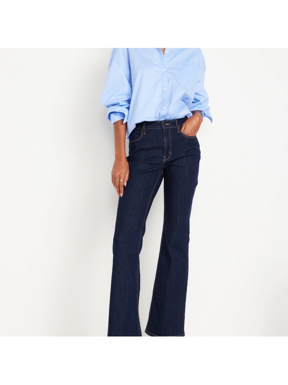 Old Navy WOW NWT Regular Fit High Rise Flare Dark Wash Jeans